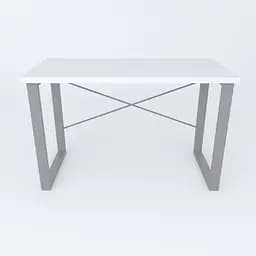 Письмовий стіл Ferrum-decor Драйв 750x1000x600 Сірий метал ДСП Біле 32 мм (FRD-103303)