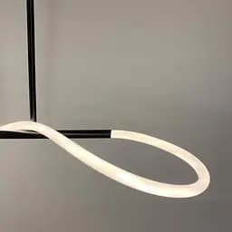 Чорна видовжена люстра ELISION з гнучкою LED стрічкою 150 см | Арт. JU 22L-1500 BK | Line F - мініатюра 2