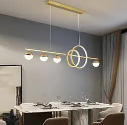 Яскрава підвісна видовжена люстра Line.F Довжина 120 см