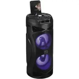 Музичний портативний Вluetooth колонка з мікрофоном Unique S4403 вбудовані світлодіоди 10Вт Чорна