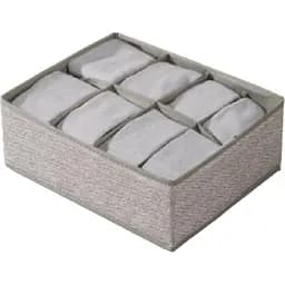 Коробка-органайзер для білизни Stenson 28х14х10 см бежева (35200)