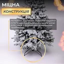 Лита штучна ялинка 2.3 м засніжена Говерла Преміум LUGI TD-GOVSN23 - мініатюра 4