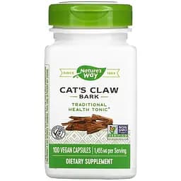 Кора кошачьего когтя Nature's Way Cat's Claw Bark, 100 вегакапсул для поддержки иммунной системы