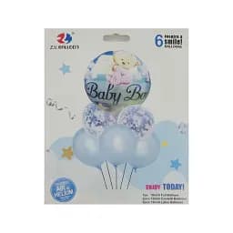 Набір повітряних куль, 6 шт. (1 шт. 45 см + 5 шт. 30 см) (В асортименті)