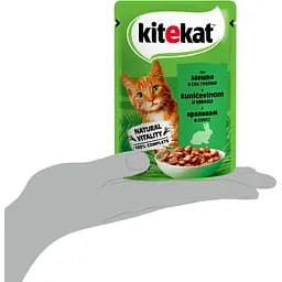 Вологий корм для котів Kitekat з кроликом в соусі 2.38 кг (28 шт. х 85 г) - мініатюра 8