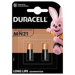 Батарейка Duracell MN21 12V спеціалізована лужна A23/23A/V23GA/LRV08/8LR932 2 шт. в упаковці (5007812) - мініатюра 2