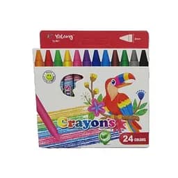 Карандаши восковые Птица, 24 цвета (в ассортименте)