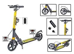 Самокат Scale Sports 93х38х91-105 Жовтий 000248275 - мініатюра 2