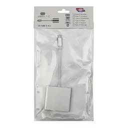 Мульти адаптер хаб Type-CHDMI + USB3.0 + Type-C білий - мініатюра 3