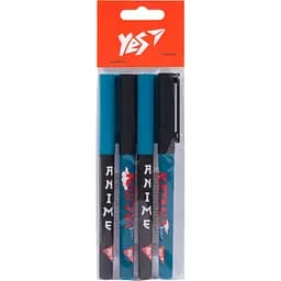 Набор гелевых ручек Yes Anime Katana 0.5 мм 4 шт. синий (450180)