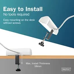 Digitus Блок розеток DIGITUS Office, 3xSchuko, 2xUSB-A, 1xUSB-C, 16A, 1.5м, вилка Schuko, білий - мініатюра 2