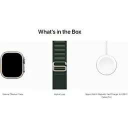 Смарт-годинник Apple Watch Ultra 2 49mm Natural Titanium Case with Dark Green Alpine Loop Medium [MYT33+MXMV3] [114940] - мініатюра 4