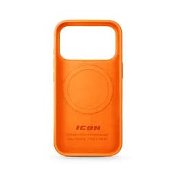 Силиконовый чехол с MagSafe для Apple iPhone 17 Pro, ICON2 MagCase, оранжевый, противоударный, панель с мягкой подкладкой, защита всего корпуса, поддержка беспроводной зарядки, совместим с защитными стеклами и пленками, ArmorStandart (ARM86677) - мініатюра 2