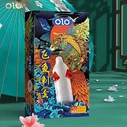 Презервативи стимулюючий з вусиками OLO Flying Fish (Летюча Риба) з силіконовою змазкою 18 см 2 шт.