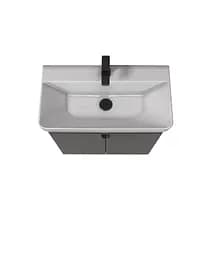 Тумба Мойдодир Simple Graphite 70-U з умивальником River 70 графітова універсальна Графіт - мініатюра 4