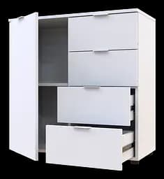 Комод Doros Рон 1 1 фасад 4 шухляди Білий 80х38х81 (41516005) - мініатюра 5