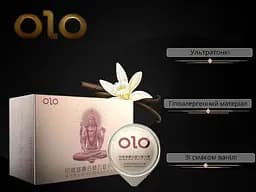 Ультратонкі презервативи OLO Gold Budda з гіалуроновим мастилом та ароматом ванілі, 10 шт Olo Olo Gold Budda 101872 - мініатюра 2