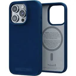 Чехол-накладка Njord Suede MagSafe Case Blue для iPhone 15 Pro (NA53SU01)