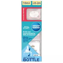 Набір для новонароджених Canpol babies Пляшечка, 120 мл + Пустушка Mini Girl (0310mix)