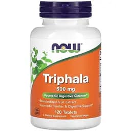 Натуральна добавка NOW Triphala 500 mg, 120 таблеток