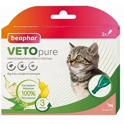 Краплі Beaphar Bio Spot On від бліх, кліщів та комарів для кошенят 3 піпетки (15615)
