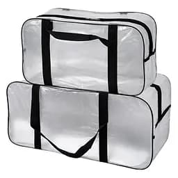 Набор матовых сумок в роддом: размер М 40х25х20 см + размер L 50х25х30 см (черные)