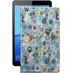 Чехол StatusCASE из экокожи для планшета Huawei MediaPad M5 Lite 8 Круги-цветные