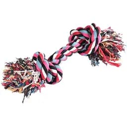 Игрушка канат-грейфер для собак Fox цветной двухузловой 27 см