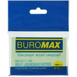 Блок паперу для нотаток Buromax Pastel з клейким шаром 76х51 мм 100 аркушів в асортименті (BM.2311-99) - мініатюра 2