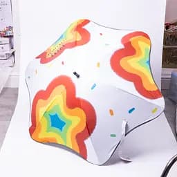 Дитяча парасоля-тростина механічна 90 см, білий Yiwu HP-23-13W