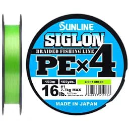 Шнур Sunline Siglon PE х4 150 м (салат.) 0.6/0.132 мм 10 lb/4.5 кг