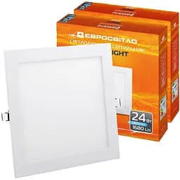 Набор светильник точечный врезной Євросвітло 24Вт квадрат LED-S-300-24 4200К 2 шт. (59010)