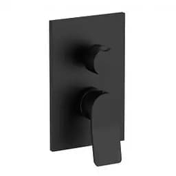 Змішувач для ванни/душу на 3 споживача Paffoni Tilt з металевою накладкою black matt TI019NO/M, Чорний матовий