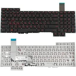 Клавіатура для ноутбука ASUS (G751 series) rus, black, без фрейма - мініатюра 2