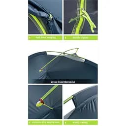Намет двомісний Naturehike Tagar NH17T180-J, темний блакитний - мініатюра 6