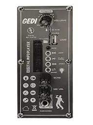 Колонка Big Gedi 892 bluetooth + мікрофон (248х210х386) USB/MP3/FM/BT/TWS black - мініатюра 4