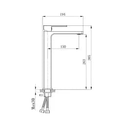 Змішувач для раковини Qtap Gemini високий QTGEM269CRW45679 Chrome/White - мініатюра 2