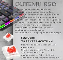 Клавіатура ігрова бездротова механічна GamePro MK-122R 2.4G Wireless Red Swich Low Profile Dark Gray - мініатюра 4