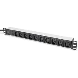 Силовий блок 19" 1U w/PDU 10xC13, 10A, 250V, вилка C14 Digitus (DN-95404)