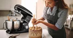 Кухонний комбайн Mozano професійний тістоміс Kitchen Machine 2300 Вт чаша 6,2 л Black Кулінарна книга в подарунок - мініатюра 9