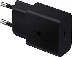 Мережевий зарядний пристрій Samsung 15W PD + Cable USB-C to USB-C Black (EP-T1510XBEGEU) [65027] - мініатюра 3