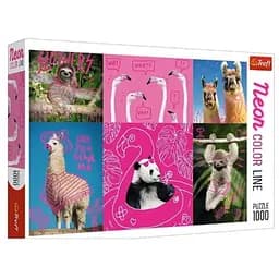 Пазл Trefl Neon Екзотичні тварини колаж 1000 ел. (10594)