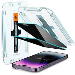Захисне скло для смартфона Spigen EZ FIT Glas.tR Privacy iPhone 14 Pro Max Black (AGL05203)