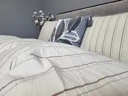 Комплект постільної білизни Washed Cotton з вареної бавовни полоска Lines - двоспальний - мініатюра 3