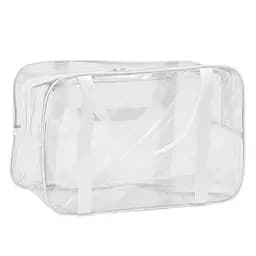 Прозрачная сумка в роддом размер S 30 х 20 х 15 см (белая)