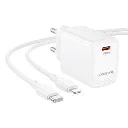 Мережевий зарядний пристрій Borofone BN28 Fuente single port PD30W charger (EU) білий - мініатюра 3