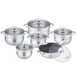 Набір посуду Maxmark, 12 предметів, металік (MK-BL2512A)