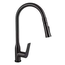 Смеситель для кухни Qtap Vlasta New с выдвижным изливом QTVLA344GMB45647 Gunmetal Black PVD