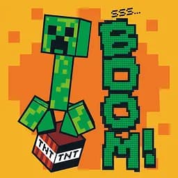 Картина по номерам с алмазной мозаикой Santi Майнкрафт Крипер БУУМ! 25х25 см (954932)