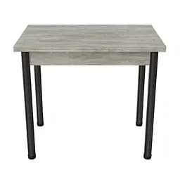 Обеденный раскладной стол-формер Берта Ferrum-decor 750x1200x900 Черный металл ДСП Бетон 16 мм (FRD-105177)